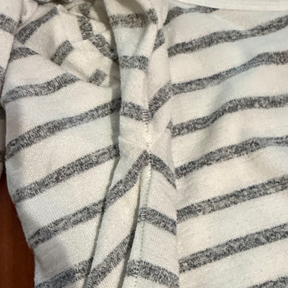 rag & bone White Tee with Light Gray Stripes - Picture 3 of 6